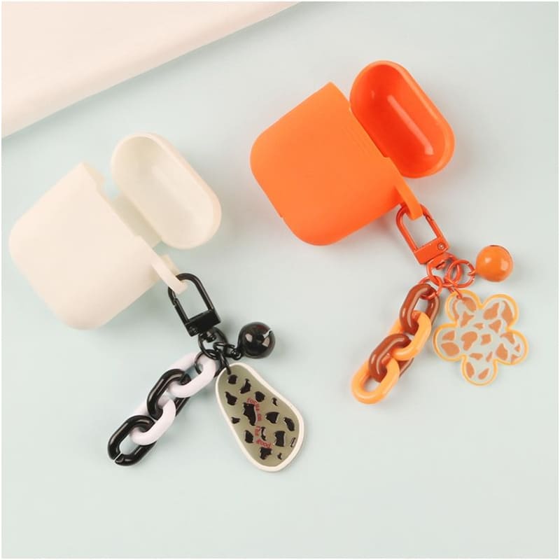 Acrylic Bell Chunky Chain Bag Charm Keyring (Various