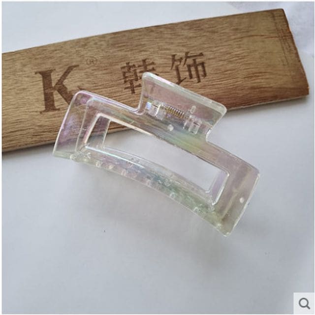 Acrylic Hair Clamp (various designs) - 04 - Rectangle