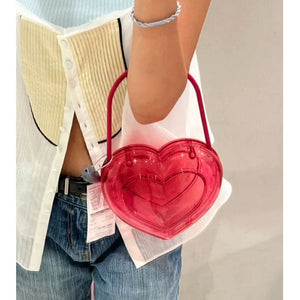 Acrylic Heart Bag - Lovesickdoe - Pink