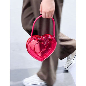 Acrylic Heart Bag - Lovesickdoe - Pink