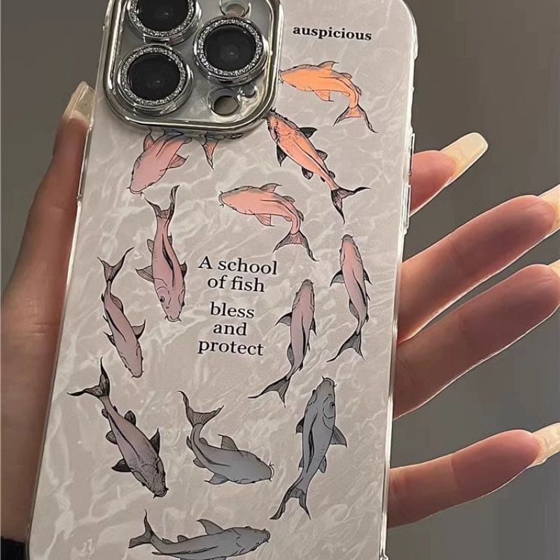 Aesthetics Shoal Of Fish Laser Phone Case