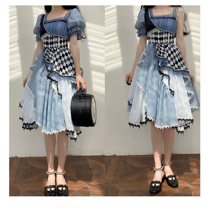 Alice In Wonderland Asymmetrical Retro Lolita Dress ON801