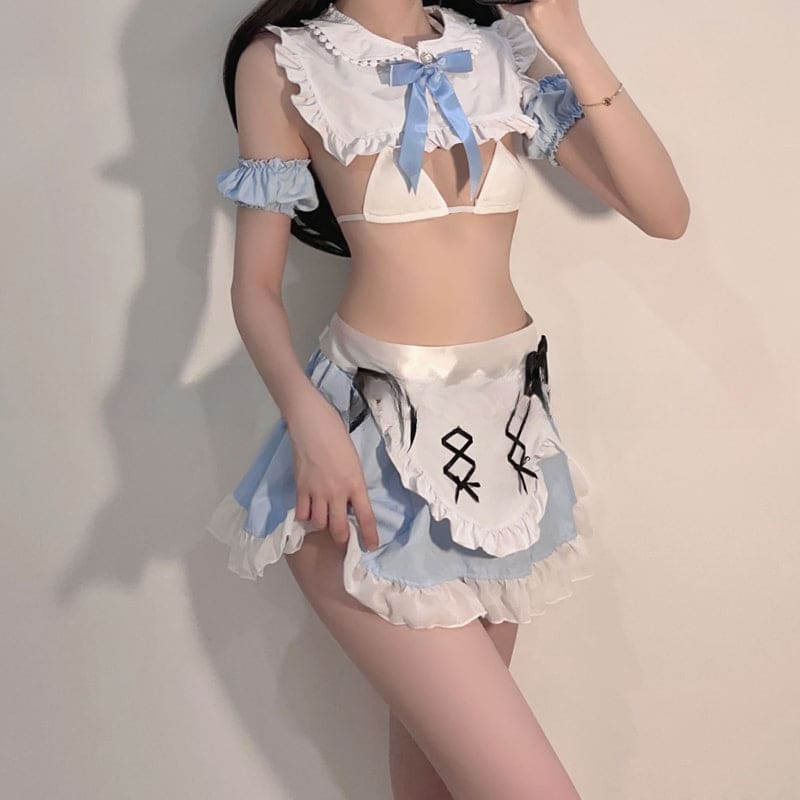 Alice in Wonderland Inspired Sexy Maid Blue Dress ON837 -