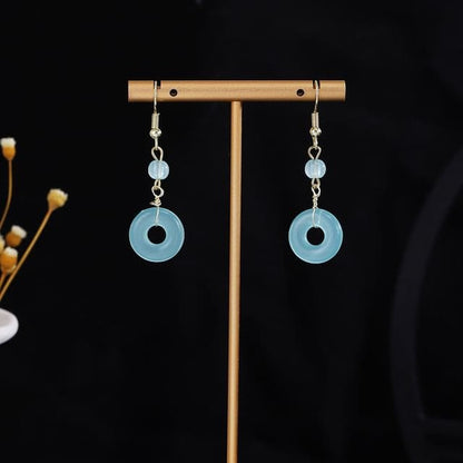 Alloy Chandelier Earring - E3997 - 1 Pair - Pale Blue