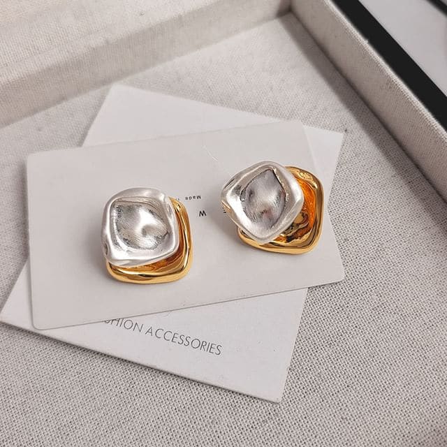 Alloy Ear Stud - 1 Pair - Stud Earring - S925 Silver Needle