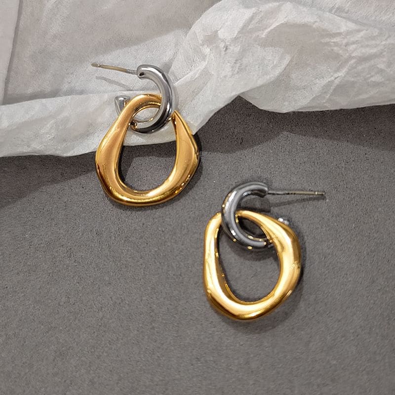 Alloy Half Hoop Earring