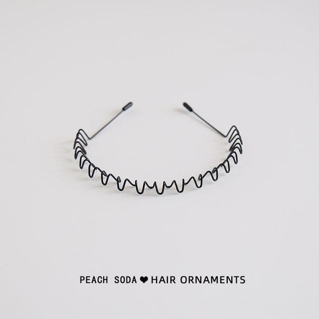 Alloy Headband (various designs) - 01 - Black / One Size