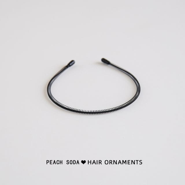 Alloy Headband (various designs) - 04 - Black / One Size