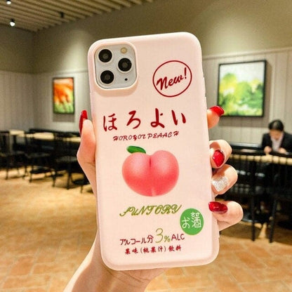 Android Vivo Pink Cute Fruit Soft Peach Kawaii Phone Case