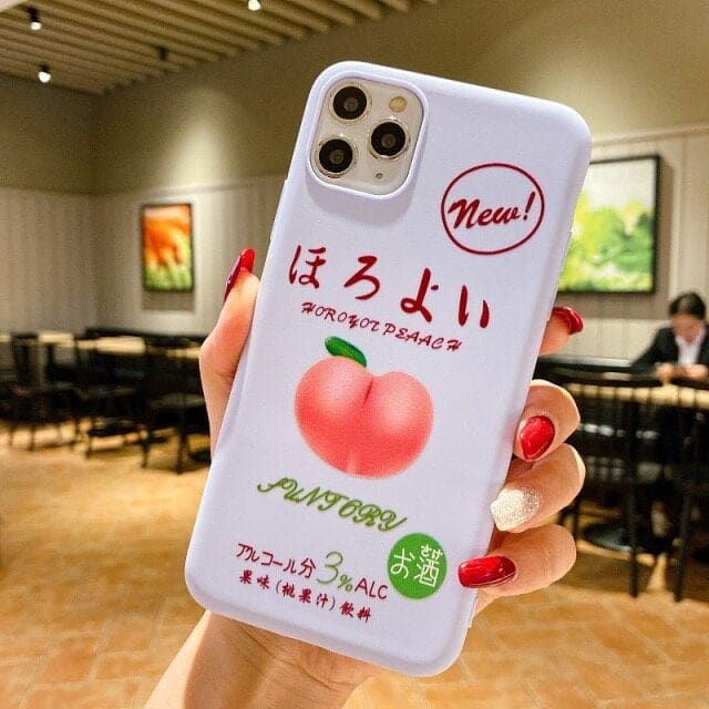 Android Vivo Pink Cute Fruit Soft Peach Kawaii Phone Case