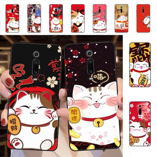 Android Xiaomi Japanese Cute Lucky Cat Kawaii Phone Case