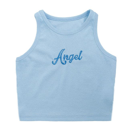 Angel Ribbed Short Top - T-Shirts