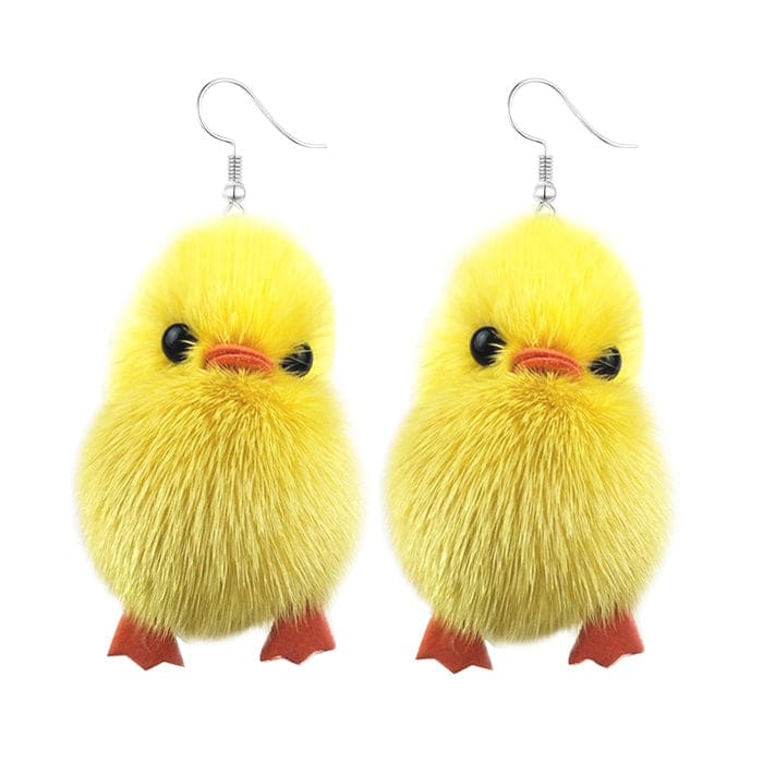 Angry Chick Earrings - Standart / Yellow - earrings