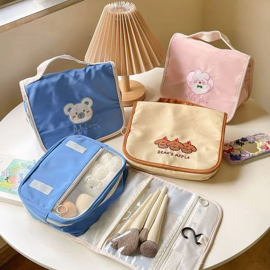 Animal Applique Toiletry Bag / Markup Bag (Various Designs)