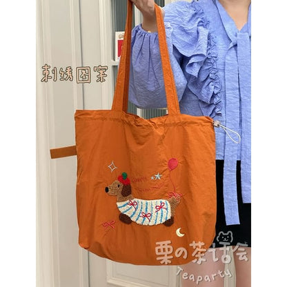 Animal Applique Tote Bag / Bag Charm / Set - Without Charm