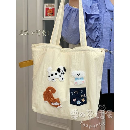 Animal Applique Tote Bag / Bag Charm / Set - Without Charm