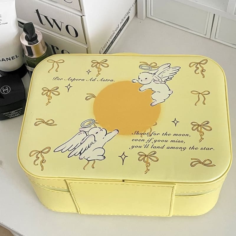 Animal Faux Leather Boxy Makeup Bag (Various Designs)