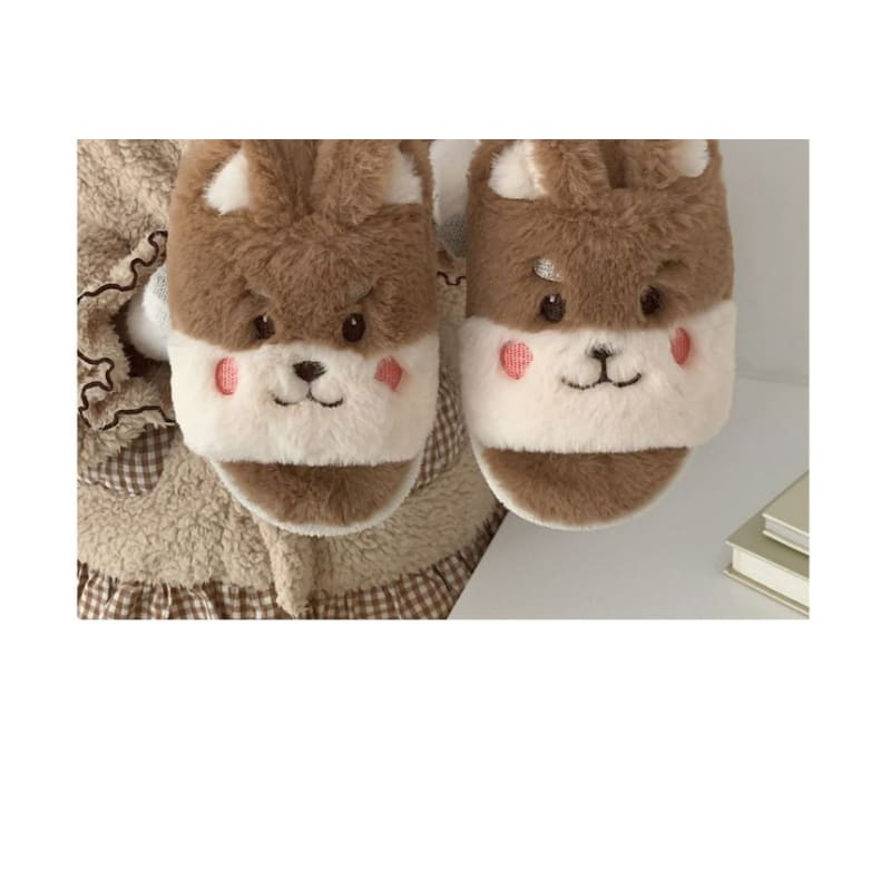 Animal Fleece Home Slippers