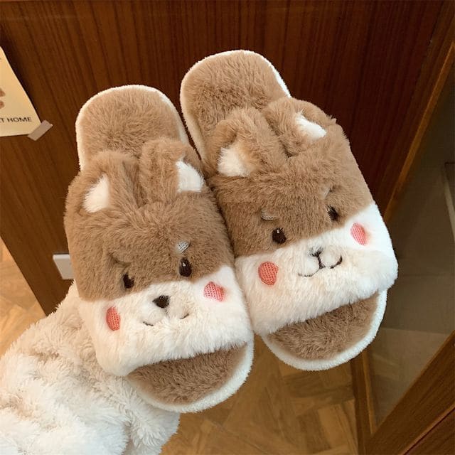 Animal Fleece Home Slippers