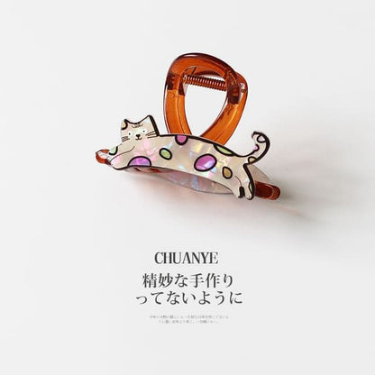 Animal Hair Clamp - 01 - Cat - Brown / One Size