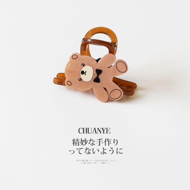 Animal Hair Claw - 01 - Bear - Brown / One Size