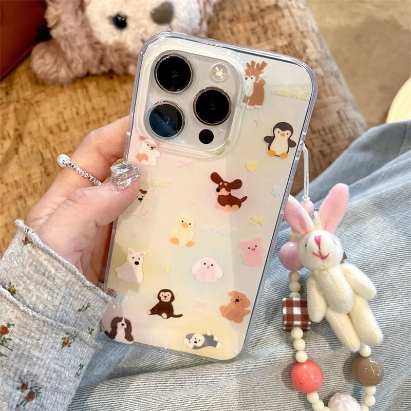 Animal Phone Case / Strap / Set - iPhone 15 Pro Max / 15