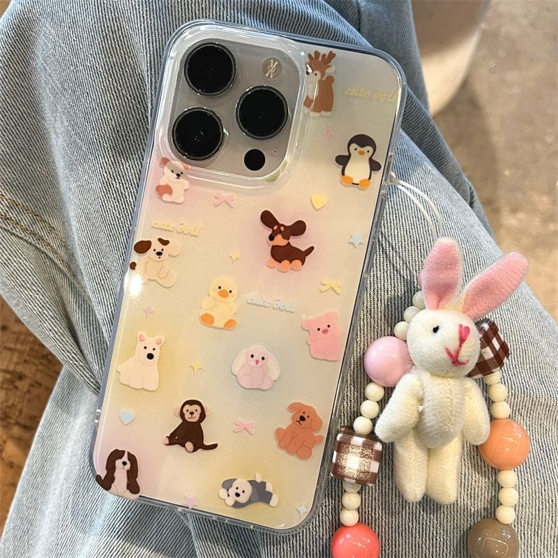 Animal Phone Case / Strap / Set - iPhone 15 Pro Max / 15