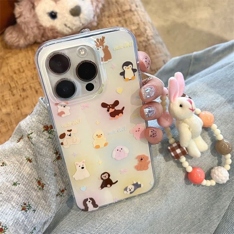 Animal Phone Case / Strap / Set - iPhone 15 Pro Max / 15