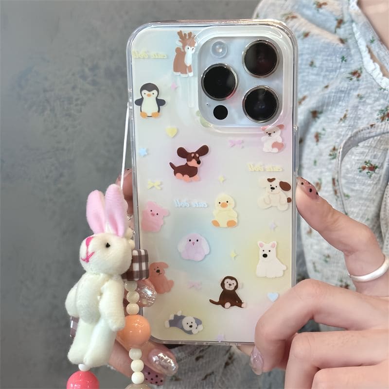 Animal Phone Case / Strap / Set - iPhone 15 Pro Max / 15