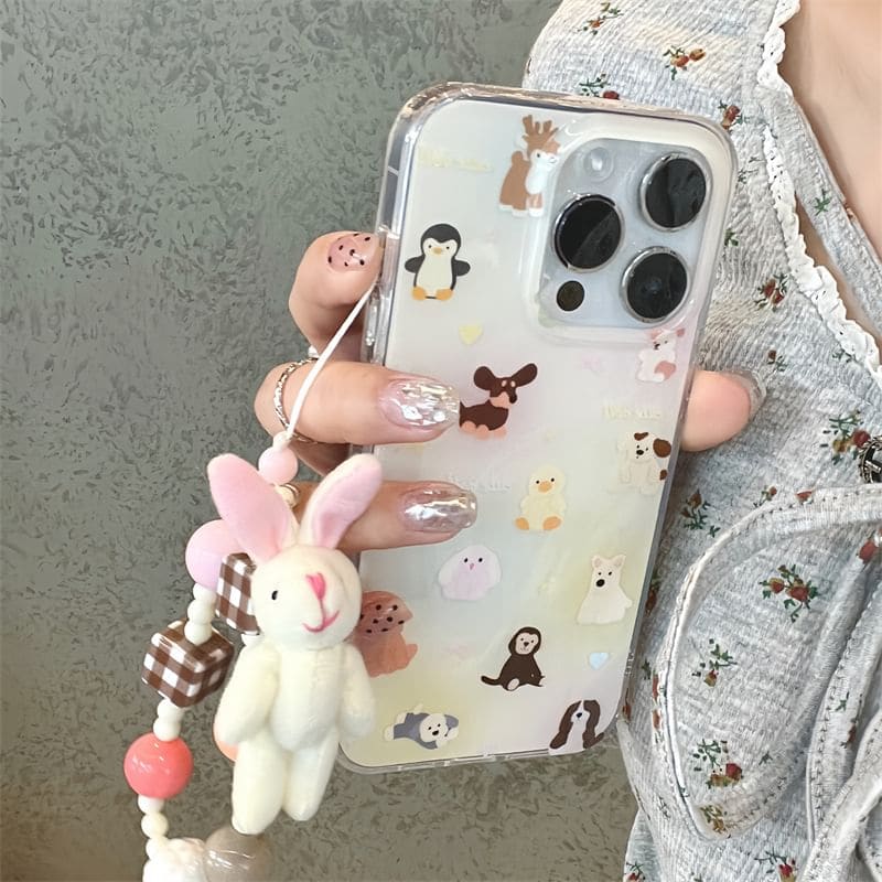 Animal Phone Case / Strap / Set - iPhone 15 Pro Max / 15