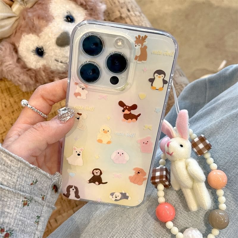 Animal Phone Case / Strap / Set - iPhone 15 Pro Max / 15