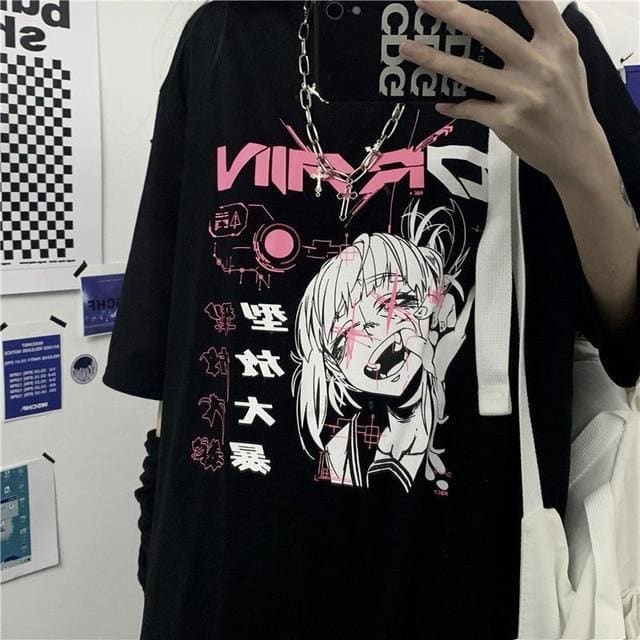 Aime Cartoon Comic T shirt Dark Style for Teen MK280 - KawaiiMoriStore
