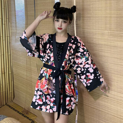 Anime Girl Vintage Kimono Outerwear