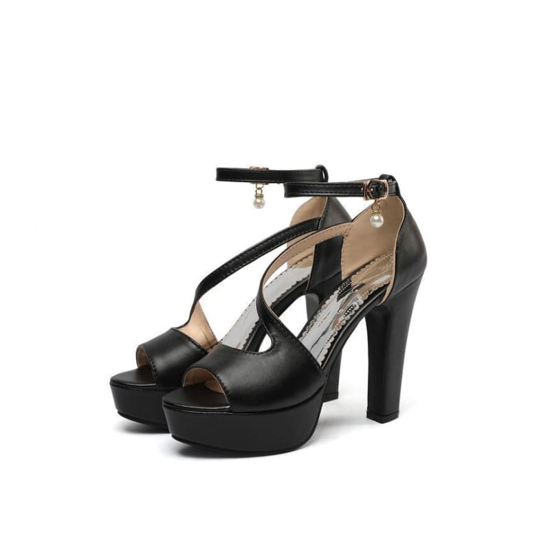 Ankle Strap Platform Chunky Heel Sandals