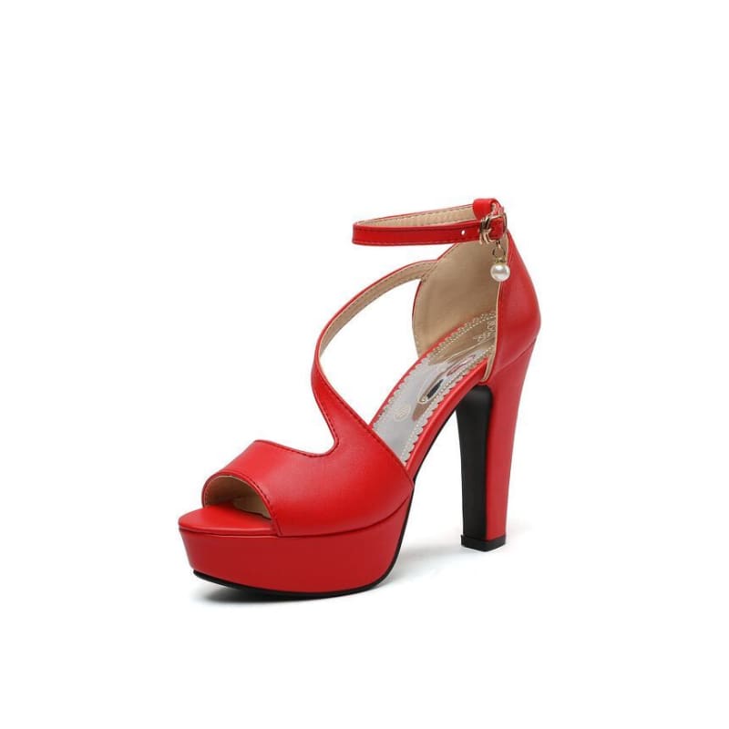 Ankle Strap Platform Chunky Heel Sandals