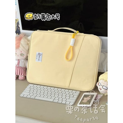 Applique Laptop Sleeve - Light Yellow / S