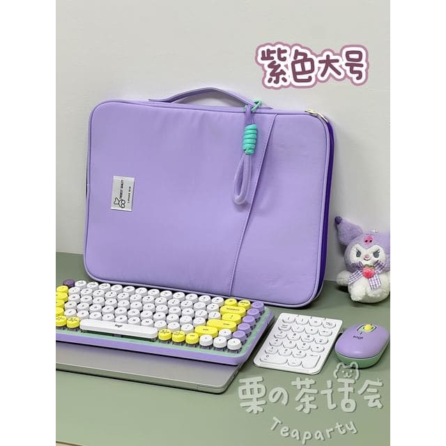 Applique Laptop Sleeve - Purple / S