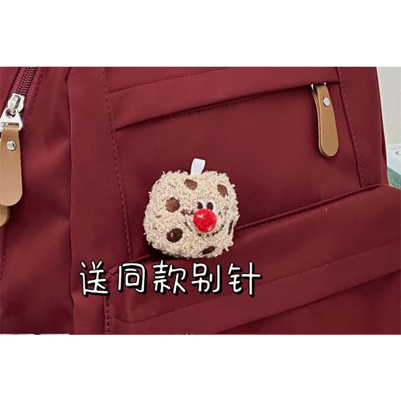 Applique Multi-Pocket Backpack / Bag Charm / Coin Purse