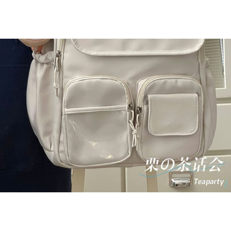 Applique PVC Panel Multi-Pocket Backpack / Bag Charm / Set