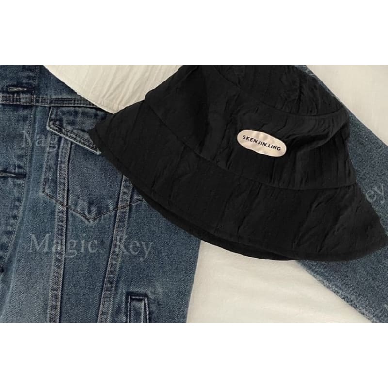 Applique Textured Bucket Hat