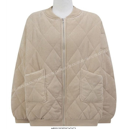 Argyle Corduroy Zip Jacket