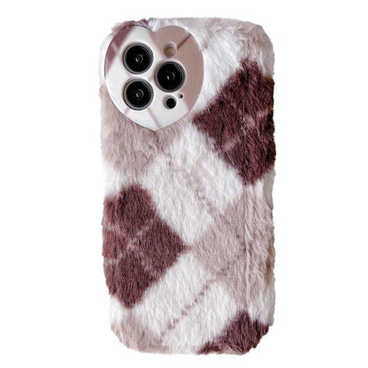 Argyle Fuzzy iPhone Case - IPhone Case