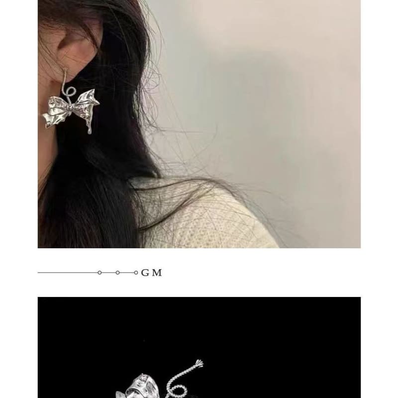 Asymmetrical Bow Earring