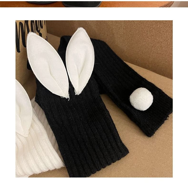 Asymmetrical Rabbit Ear Socks