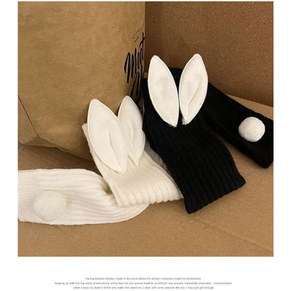 Asymmetrical Rabbit Ear Socks