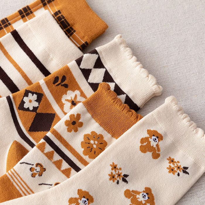 Autumn Floral Socks - Socks