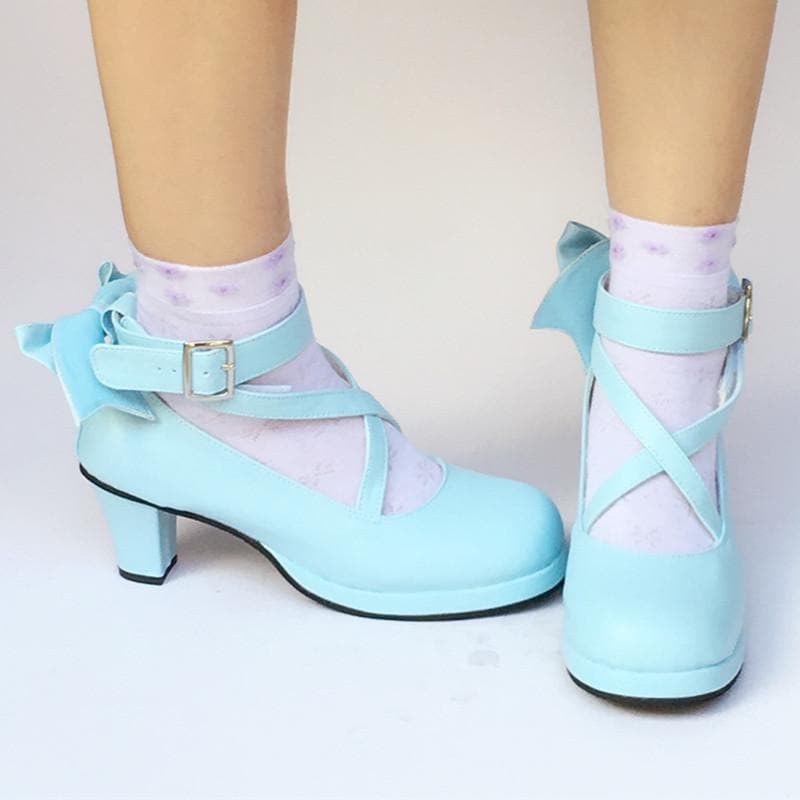Lolita Baby SP168138 Shoes Bow Custom Made Blue