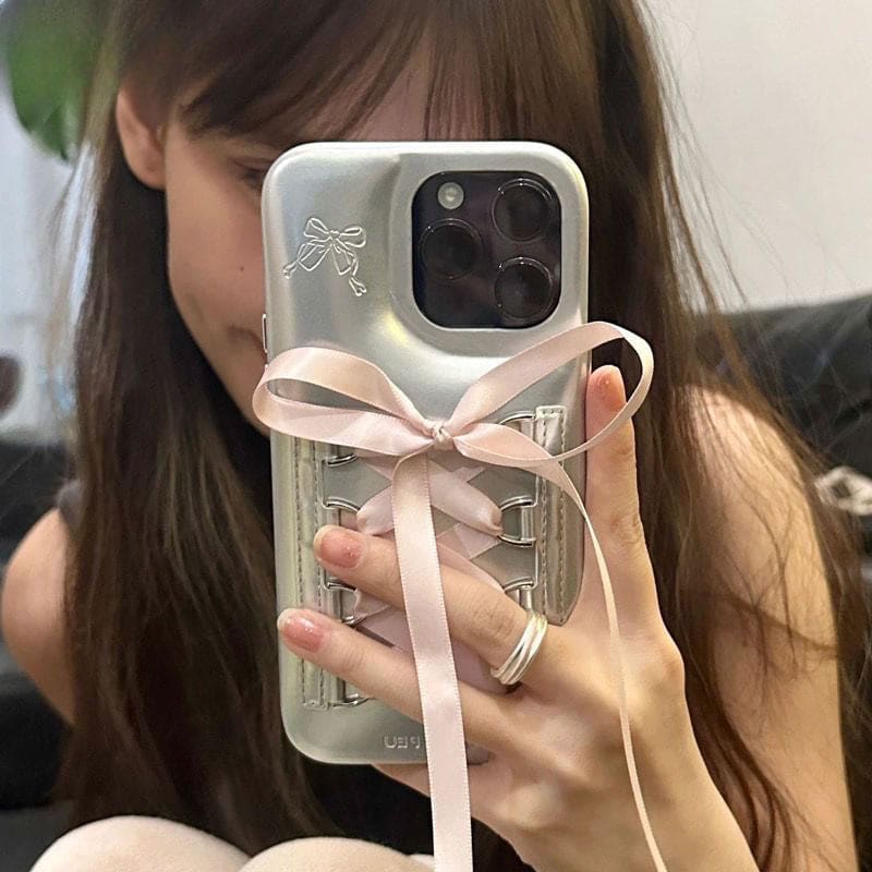 Ballet Bow Phone Case - Lovesickdoe - For iPhone 11 / Pink