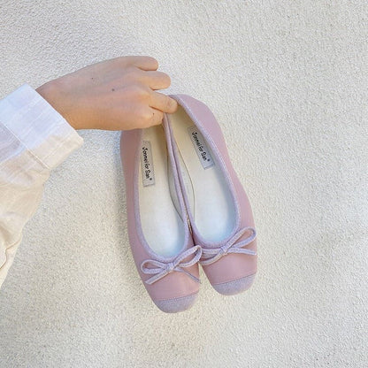 Ballet Comfortable Bow Flats - Shoes