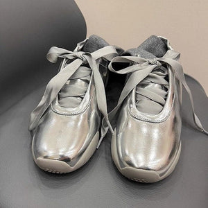 Ballet Satin Bow Sneakers - Sneakers